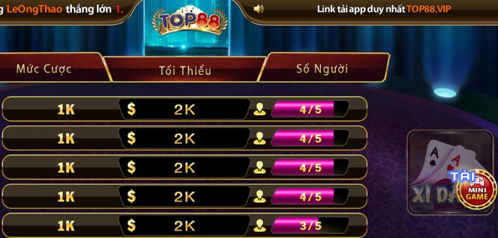 Tổng quan về game bài Xì dách TOP88