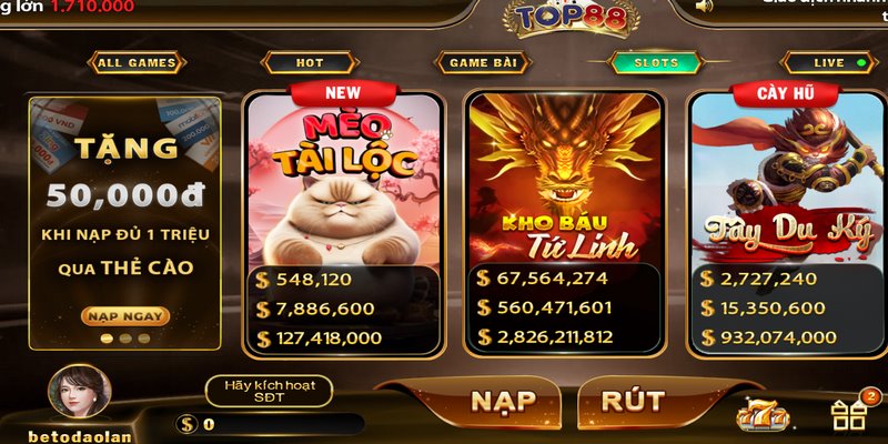 Giới thiệu Tổng quan về game nổ hũ đổi thưởng TOP88