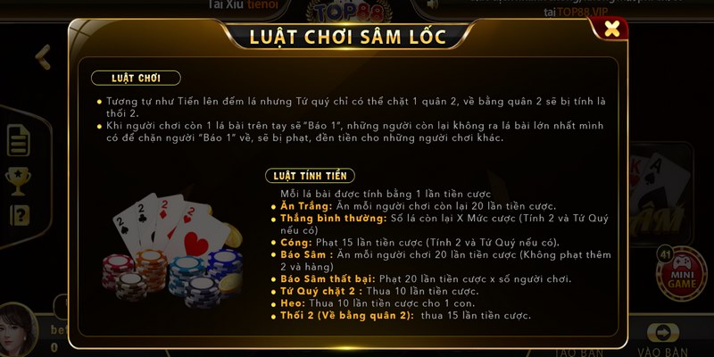 Ưu điểm vượt trội của sảnh Game Bài TOP88